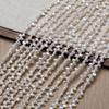 Cost-effective natural freshwater real pearl necklace with three-hole, double-sided polished pearls, strong luster, and baroque irregular shape