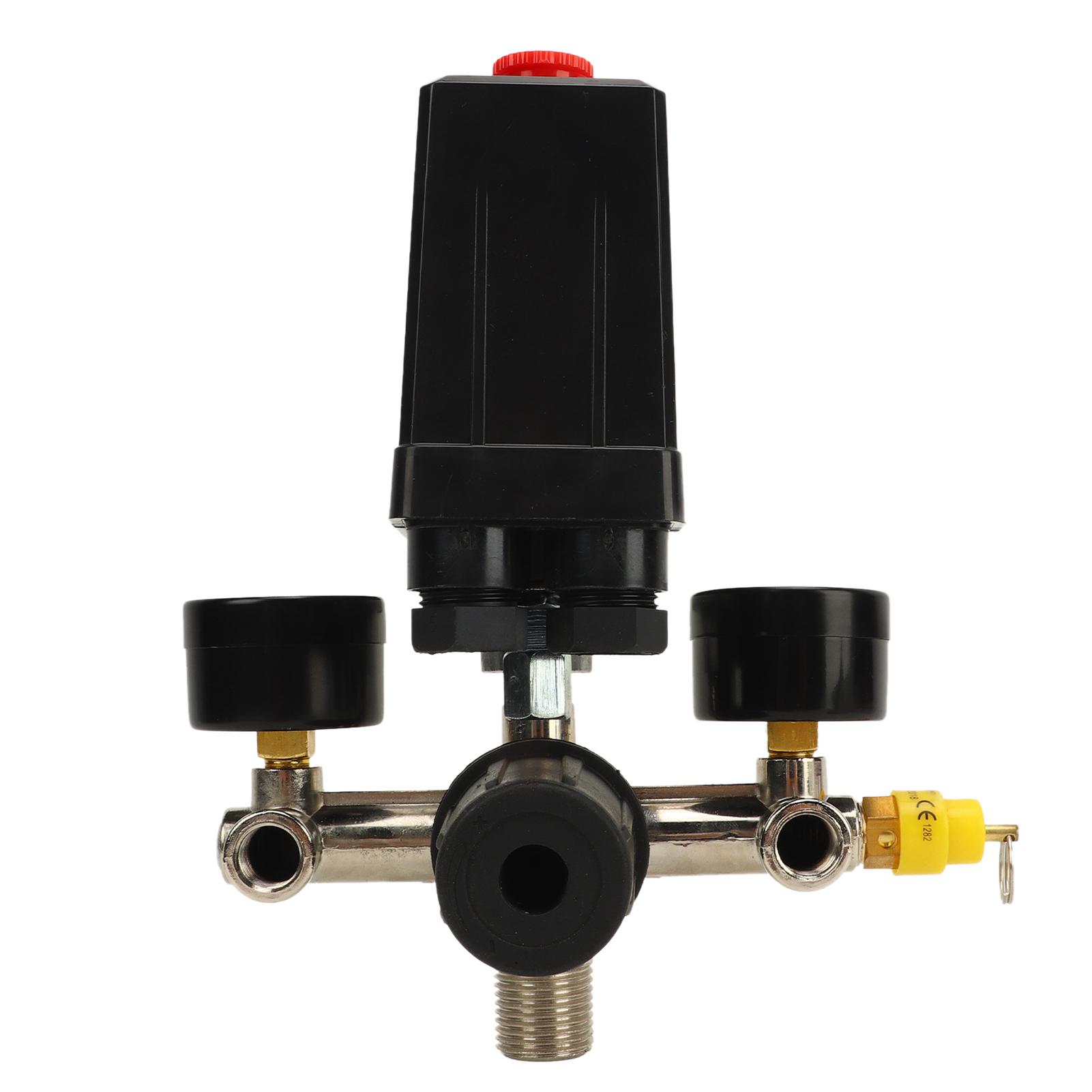 Compressor Druk   Regelklep Controller 3-in-1 Snelkoppeling 0‑12BAR met Manometer