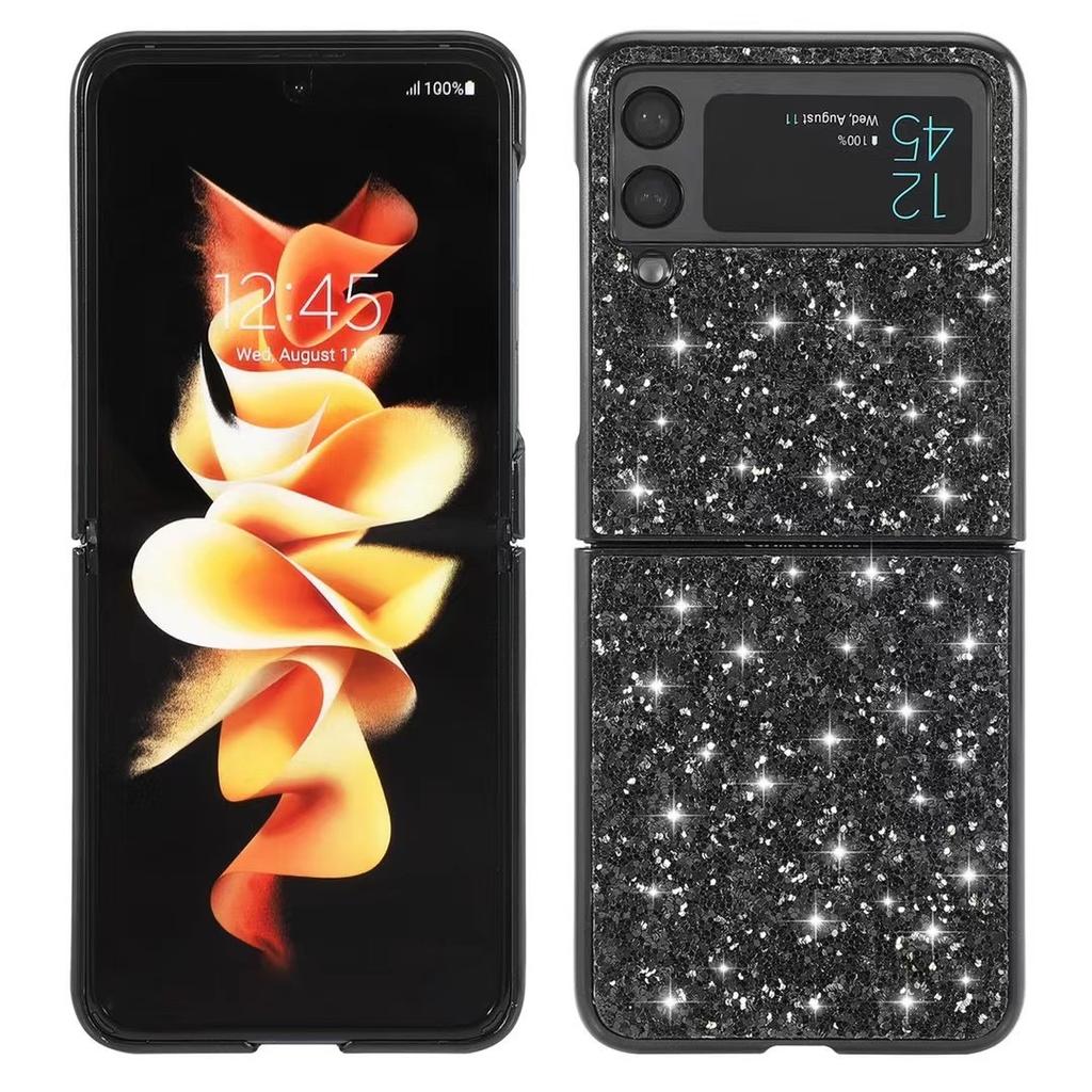 Applicable to Samsung Galaxy zflip5 generation folding screen mobile phone case glitter electroplating hard case matte zflip4