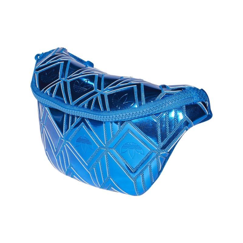 adidas Originals Polyester Sling Bag, Fanny Pack Regular Women's Blue Metallic Adidas H06708