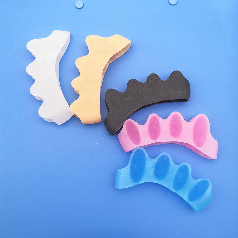 Five-Hole Silicone Toe Separators for Bunion Correction and Overlapping Toe Relief (Day & Night Use)