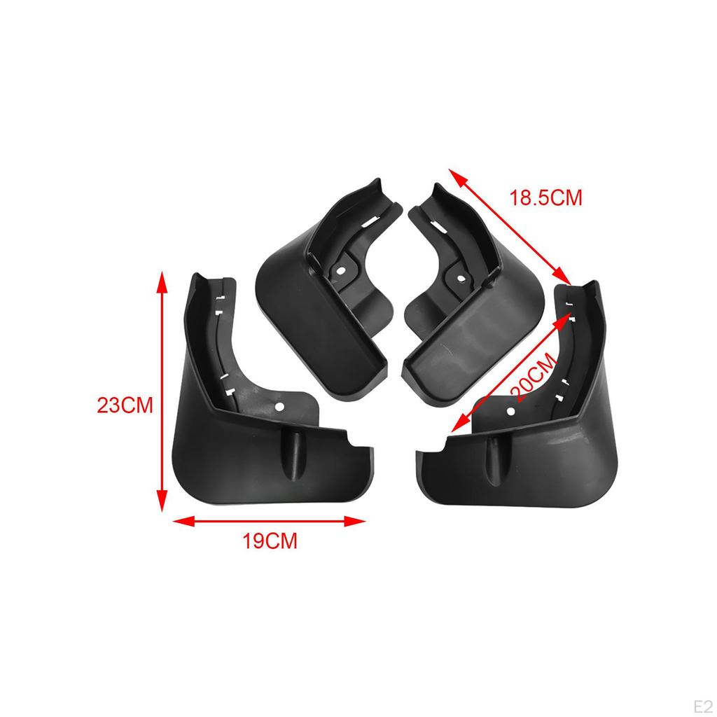 4Pcs Car Mudguard Easy to Install Accessories Professional Muds Flaps for Yuan Plus