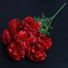 Silk Cloth Artificial Carnation Bouquet Photography Props 7 Heads Simulated Carnation Mother's Day Gifts Wedding Fake Flower