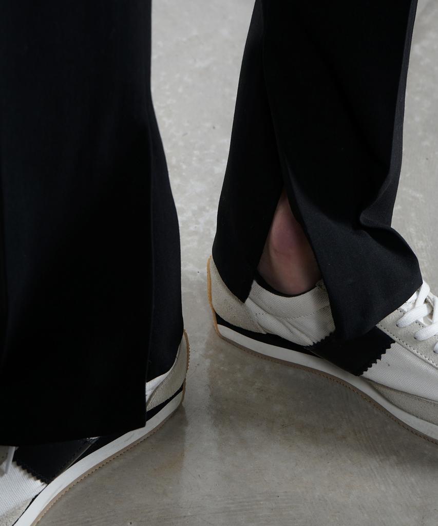 BIRBANTE Essential Slit Slacks - Black