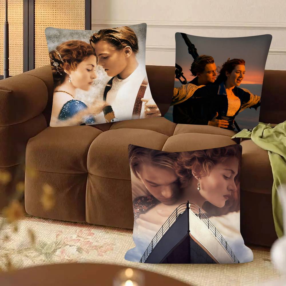 Movie Titanic Pillow Case Fashion Square Pillowcase Bedroom Sofa Room Ins Decoration Leisure