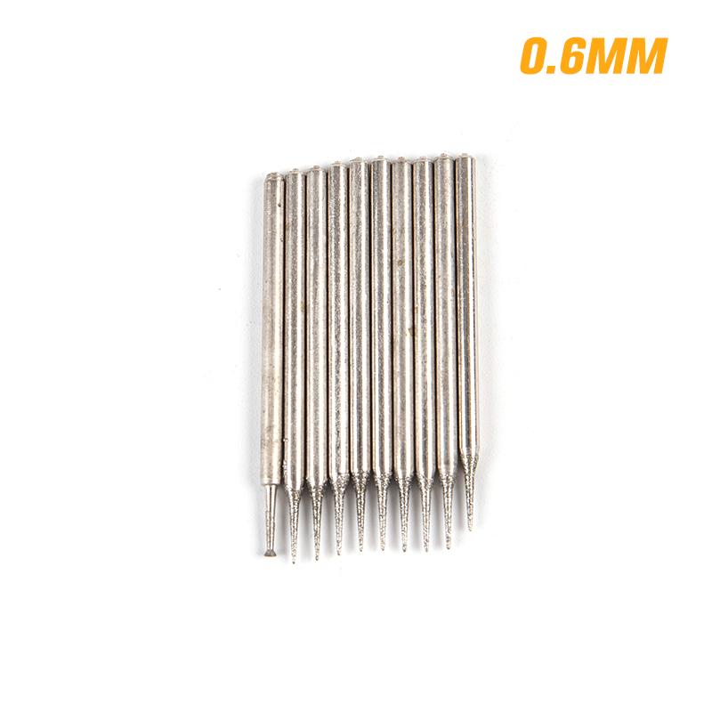 10 stk 0,6 mm-4 mm diamantslipepunkt 2,35 mm skaft for glassstein jade
