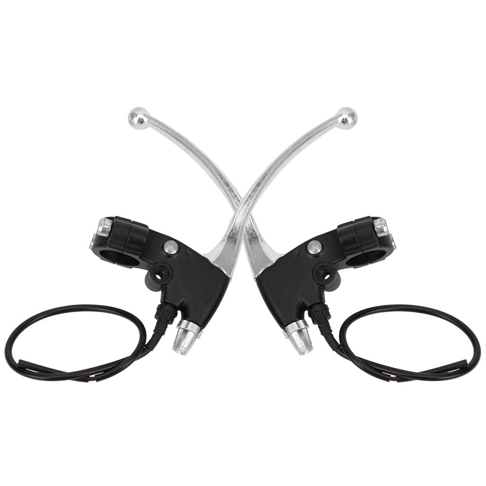 1Pair Electric Bicycle Universal Brake Lever All Aluminum Short Wire Handle Left and Right