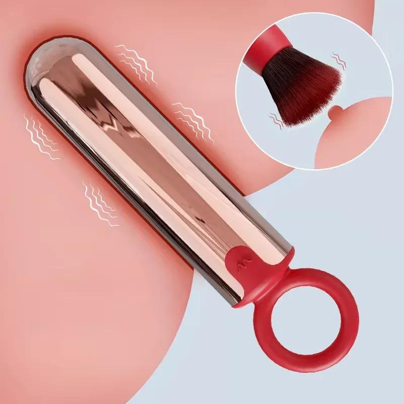 Powerful Makeup Brush G Spot Vibrator Sex Toys Vibrating Vagina Nipple Orgasm Stimulator USB Wireless Charging AV Stick Massager