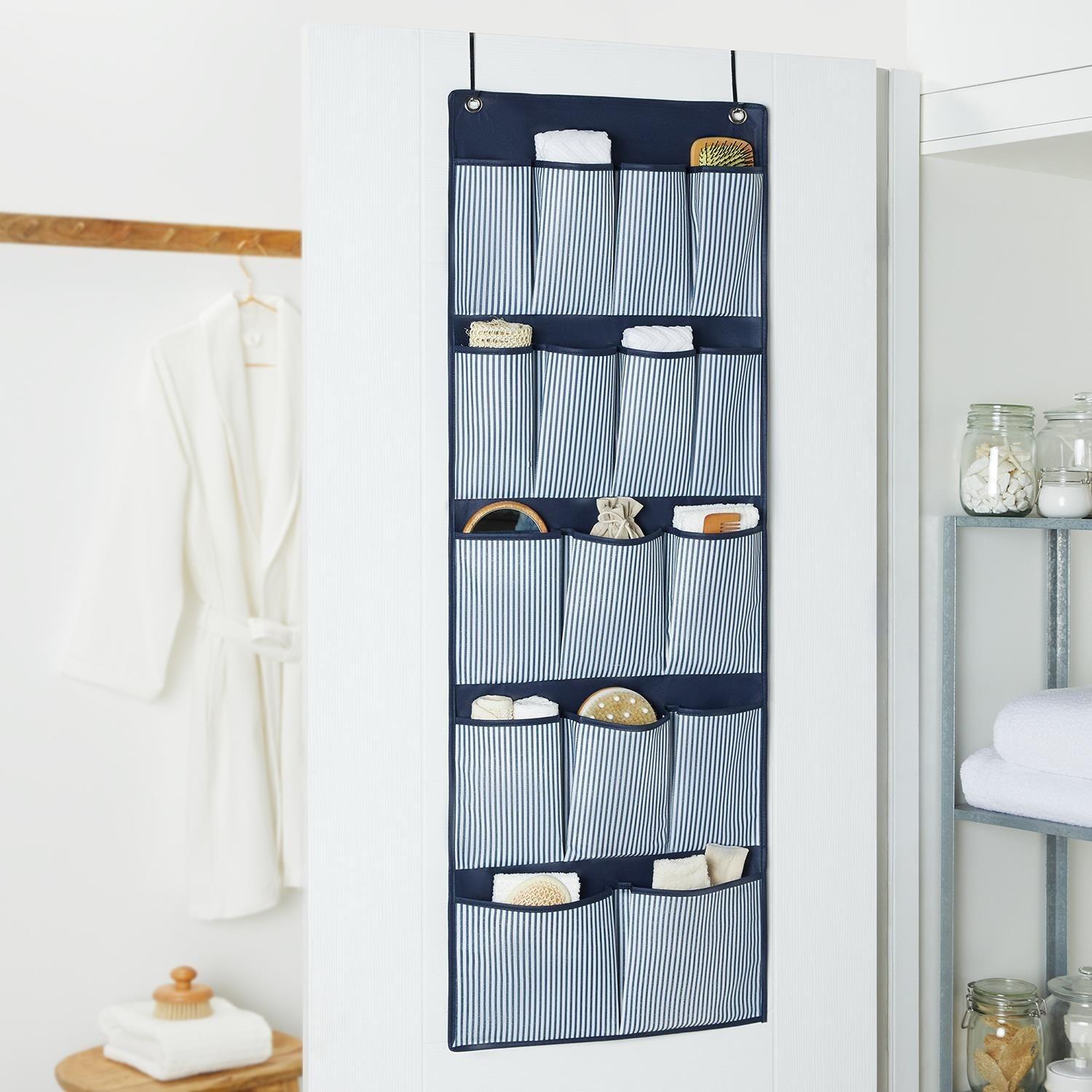 

Полосатый органайзер за дверью с 16 глазами розовый