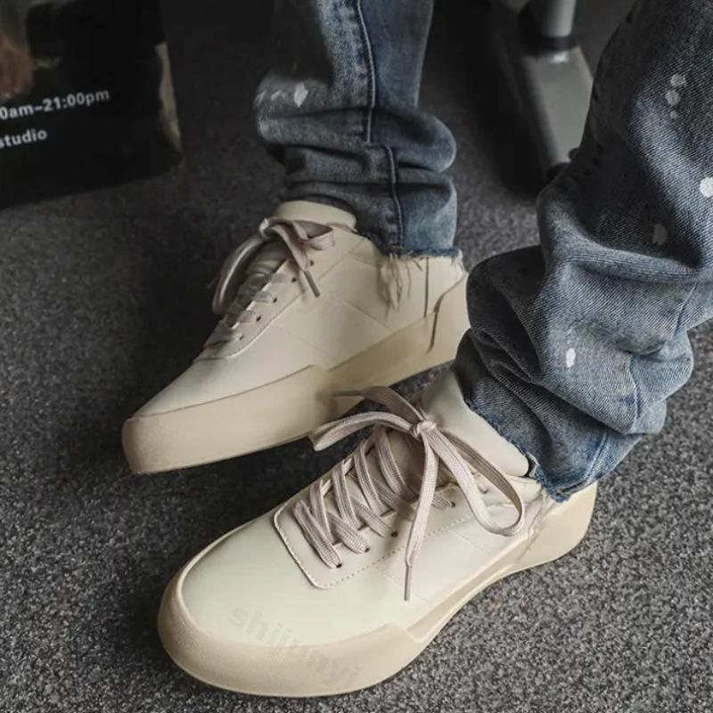 Fashion 2025 New Autumn Niche Design Casual Thick Soled Non Slip Shoes for Men Fashion Trend Comfortable Low Top Lace Up Chunky Sneakers