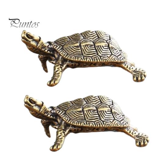 Unique Office Desk Accessories Vintage Metal Turtle Statues, Gold Figurines, Decorative Animal Elegant Brass Statue Ornament, Small Desktop Decoration