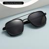 Polarized Sunglasses Men's Sunglasses, Driving Glasses Men's High-End Glasses UV Protection Metal Double-Beam Frame