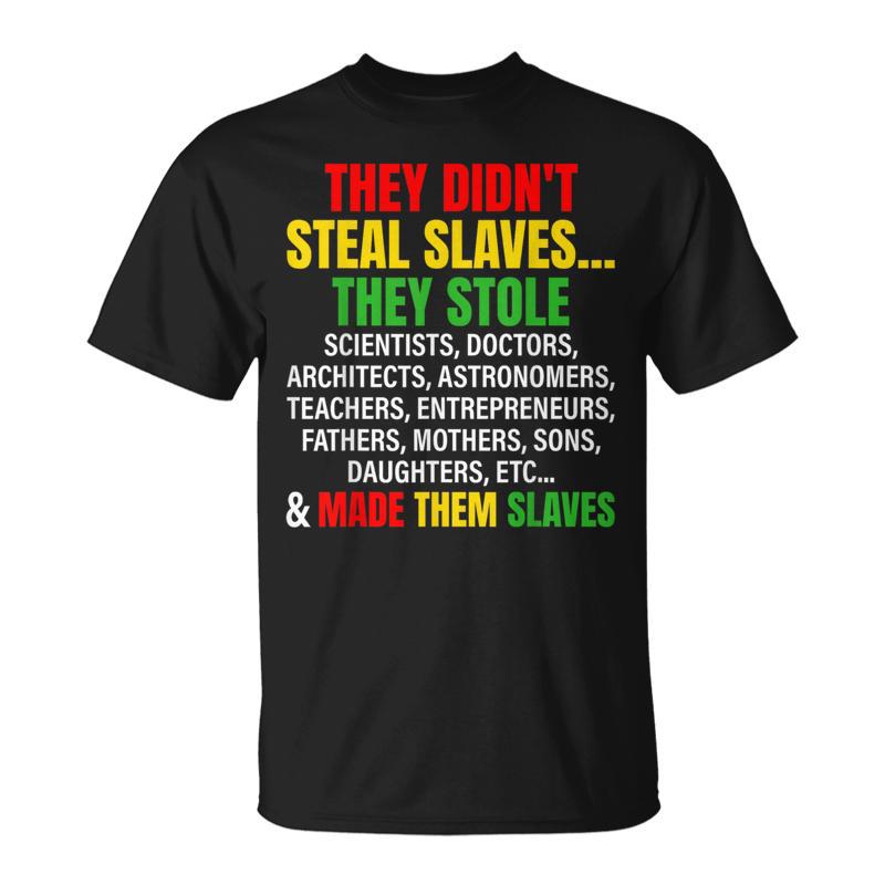 They Didn't Steal Slaves They Stole Scientists Doctors T-Shirt