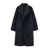 European and American style, wholesale women's clothing fashion and versatile temperament double-sided two-sided artificial fur effect coat
