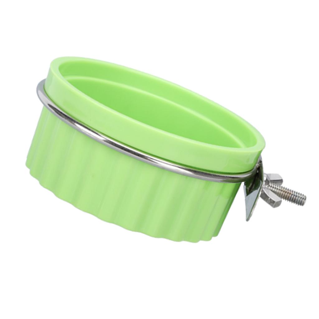 Bird Feeding Dish Cups Parrot Food Bowl with Clamps Holders Bird Cage Water Bowl for Parakeet African Greys Budgies