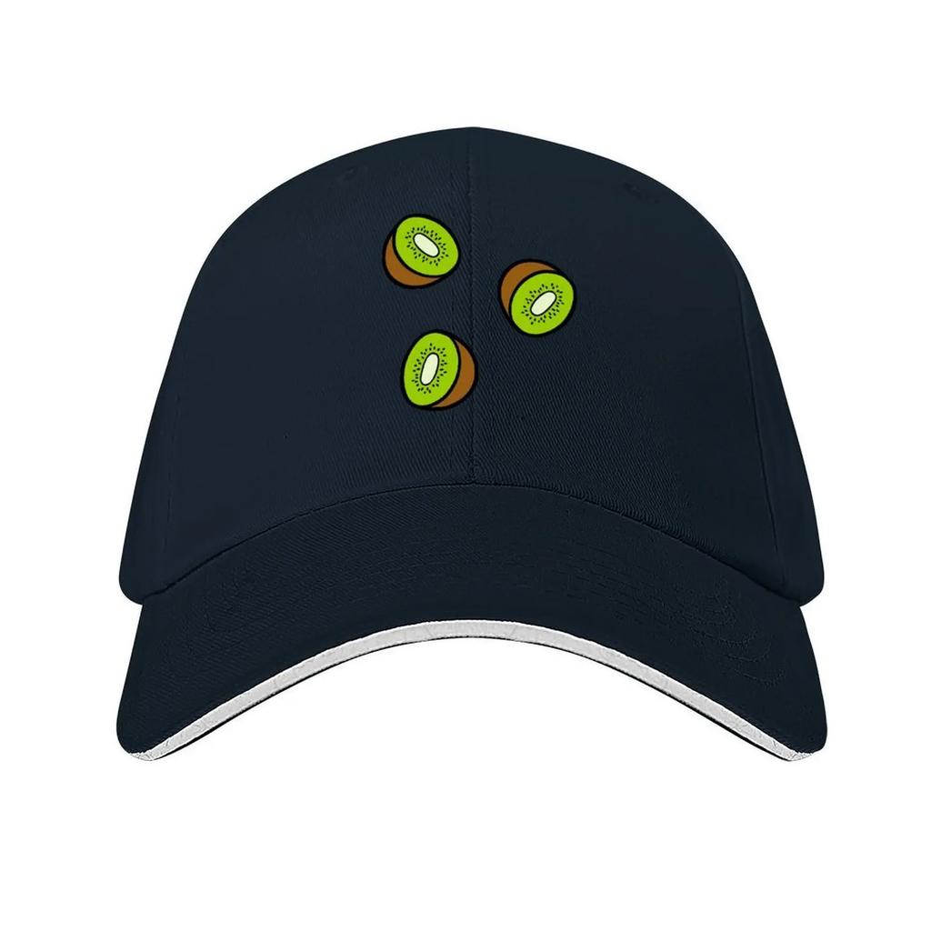 Kiwi Fruit Pattern On Dark Green Baseball Cap Christmas Hat Derby Hat Tactical Cap Sailor Cap for Men Mens Luxury Womens