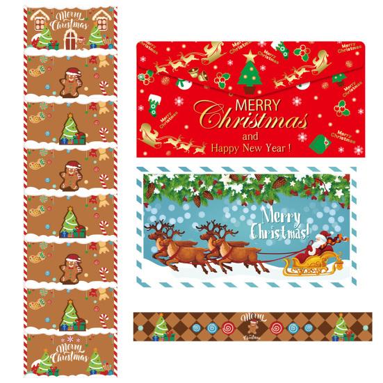 Yousheng Christmas Red Envelope Money Holder with 6 Slots DIY Holiday Cash Card Box Surprise Xmas Gift Card Holder