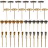 36/60Pcs Brass Brush Steel Wire Wheels Brushes Drill Rotary Tools Polishing Dremel Rotary Tools Metal Rust Removal Brush Set