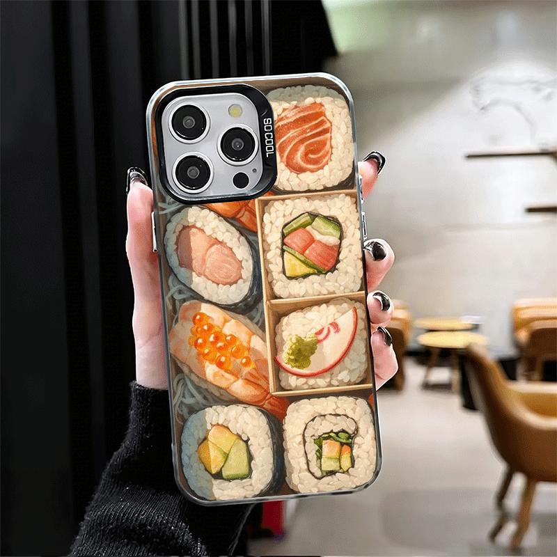 Delicious Sushi Bento Soft Phone Case for iPhone 15 16 17 Pro Max 17Air 16E 14 Plus 13 12 Mini Shockproof Cover Back Shell
