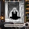 Personalized Wall Tapestry,Chainsaw Man Custom Printed Name, Fabric Wall Art For Indoor Room Backdrop