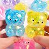 Glitter Bear Stress Ball Sugar Bear Novelty Squeeze Ball Soft Slow Rising Toy for Adults Party Favors Easter Basket Stuffers
