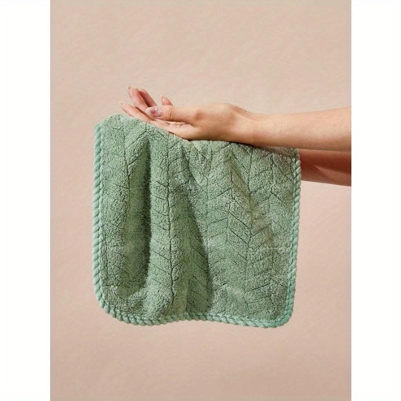 1 Pc Wheat Absorbent Quick Dry Coral Fleece Face Towel Home Bathroom Decor