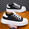 Thick-soled Low-top Board Shoes Men's 2025 Summer New Men's Cloth Shoes Breathable and Versatile Lightweight Sports and Leisure Shoes Tide