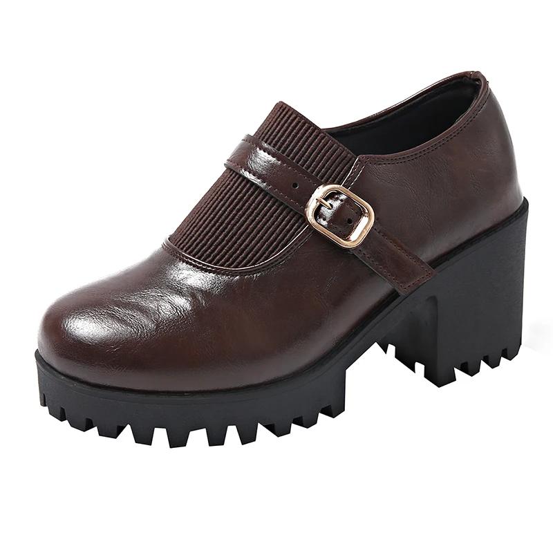Módní dámské kožené platformové kotníkové boty na vysokém podpatku Mokasíny Boty Žena 2025 Trend Elegantní Zimní Nové Motorkářské boty Mujer Botas
