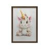 Poster Cute Unicorn In Pastel Colors Poster Cute Unicorn In Pastel Colors, 50X70 Cm, Gold Aluminum Frame, 230 Gs Matte Paper