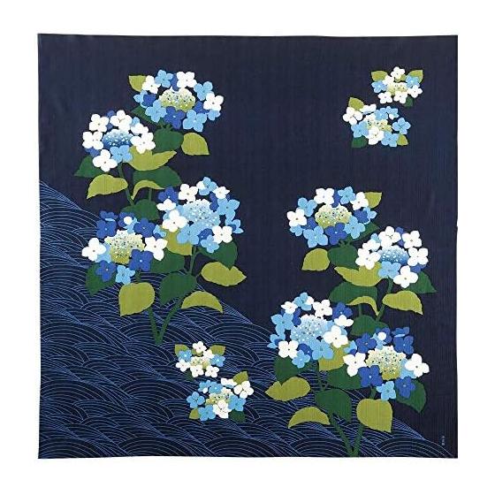 Hama pattern large cloth (furoshiki 90cm) hydrangea con