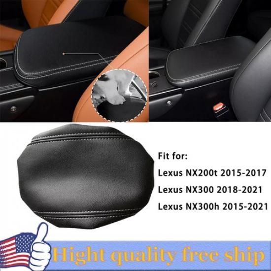 

Black Center Lid Console Armrest Leather Cover Fit Lexus NX200t NX300h 2015-2017