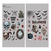 And Skull Cling Halloween Electrostatic Glass Stickers, Demon Blood Handprints Bats Scary Window Pattern Clings, Spooky Stickers for Doors Mirrors