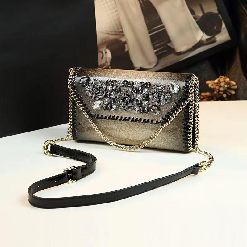 

Женская модная лакированная кожаная универсальная сумка-мессенджер с цепочкой на плечо сумка для вечеринок