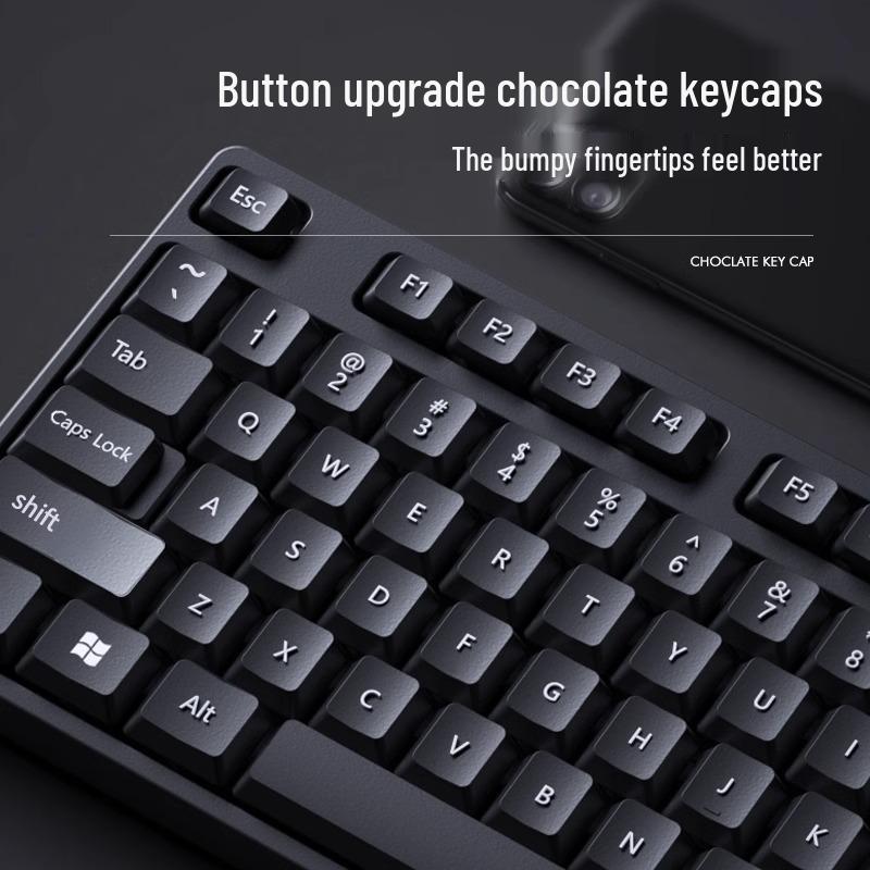 Silent Black USB Wired Keyboard & Mouse Set for Desktop/Laptop