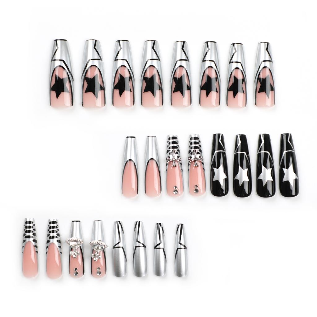 Super Long Ballet Manicure Nail Piece European and American Croxin Cross Nail Manicure Piece Nail Piece Nail Sticker