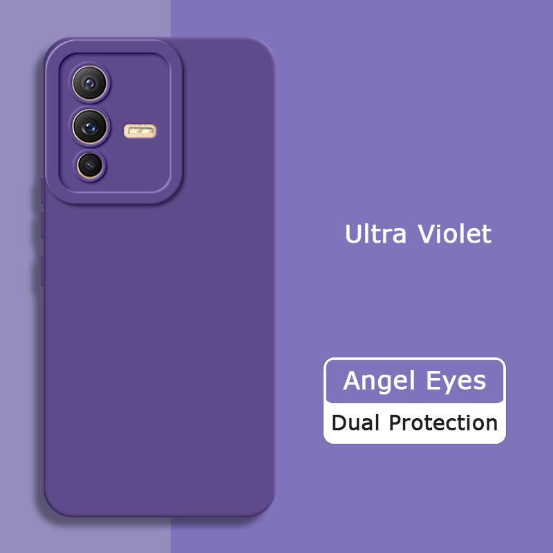 Angel Eyes Square Liquid Silicone Phone Case for VIVO V23 Pro 5G Soft Mobile Cover VIVOV23 V 23 V23Pro 360 Protective Shield Bag