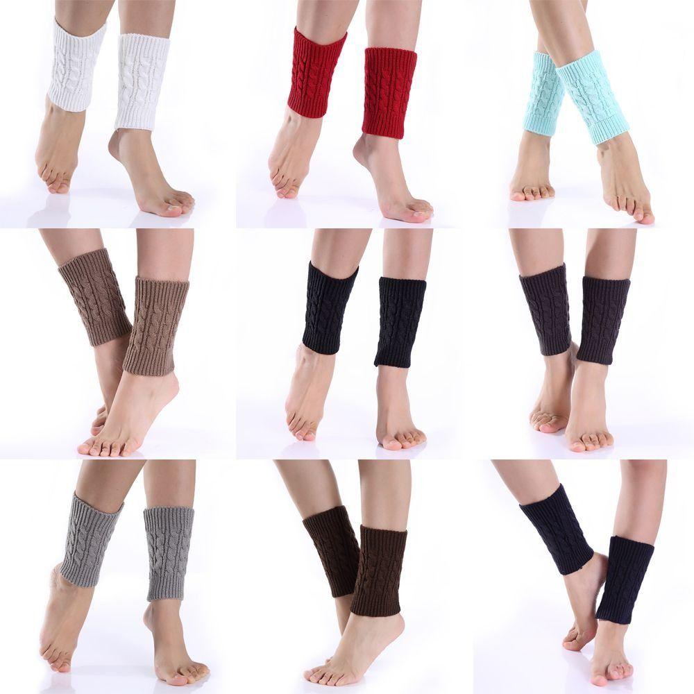 Fashion Winter Knitted Wool Lolita For Girl Twist Leg Warmers Leg Warm Socks Foot Cover Knee Cover