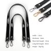 Black Glossy Short Bag Strap With Silver Gold Black Hardware Short Shoulder Strap Handbag Strap PU Leather Bag Accessories