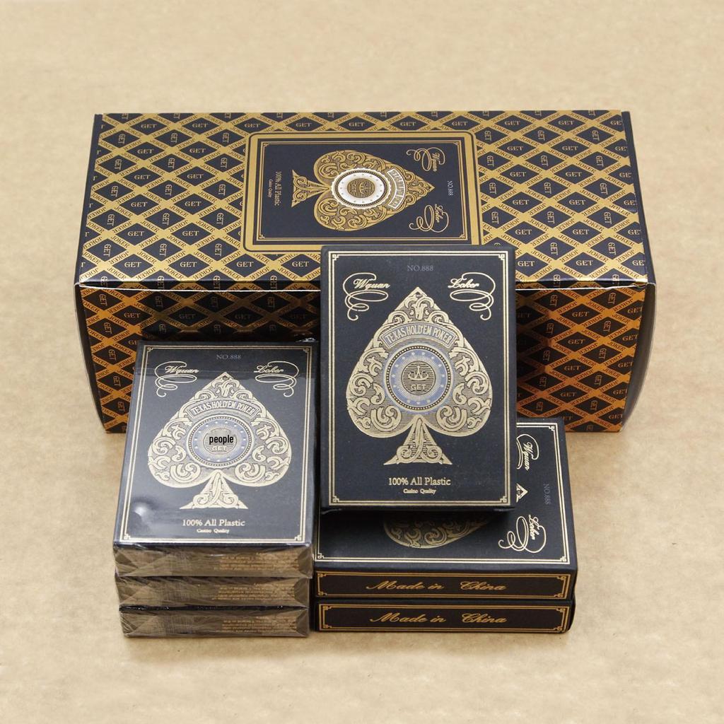 Gold Foil Texas Hold'em Playing Cards – Waterproof, Gold-Edged, Perfect for Home Games