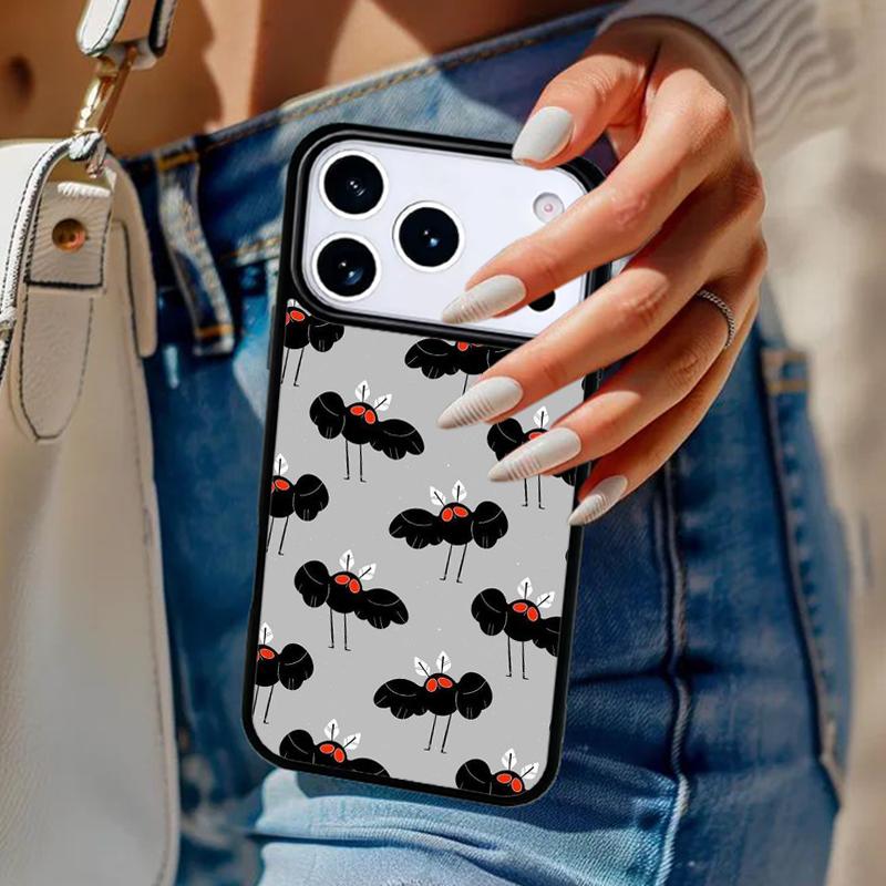 Mothman Night Grey Phone Case For iPhone 17 Air 14 15 13 12 Max Cover For Apple 16e 11 Pro Max Plus Coque