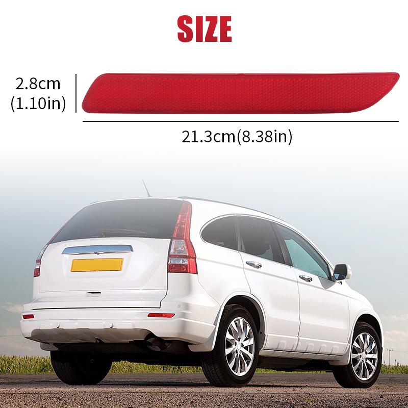 Rear Bumper Reflector Case Light Reflective for Honda CRV CR-V 2010 2011 33555SWAJ01 HO1184101 33505SWAJ01 HO1185101 Left Right