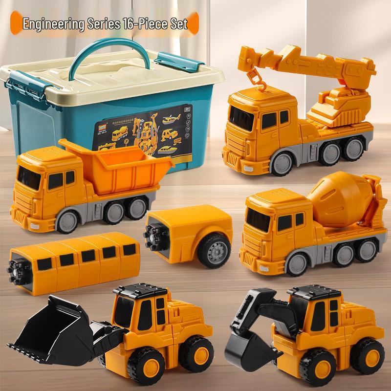 Магнитные строительные блоки для детей: Образовательная игрушка-пазл  Строительная техника и робот