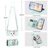Cute Cat Leather Zipper Crossbody Flip Wallet Card Slots Phone Case For iPhone 17 16 15 14 13 12 11 Pro Max Plus 17E 16E 17Air