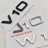 3D ABS Logo V10 W12 pro auto Zadní znak na kufr Boční nálepky na blatník Pro Audi A6 A8 Q8 Q7 SQ7 SQ8 S7 S8 Autopříslušenství