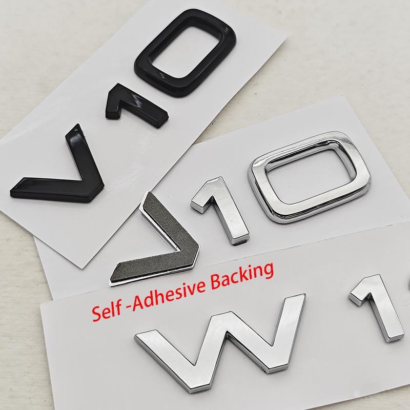 3D ABS Logo V10 W12 pro auto Zadní znak na kufr Boční nálepky na blatník Pro Audi A6 A8 Q8 Q7 SQ7 SQ8 S7 S8 Autopříslušenství