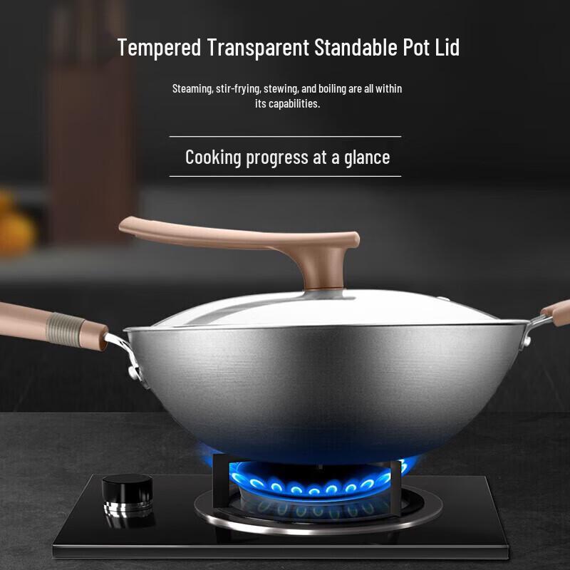 SUPOR 30cm Titanium Non-Coated Iron Wok