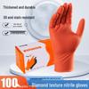 Czarne Pomarańczowe Rękawice Nitrylowe ze Wzorem Diamentowym: Gruby, Odporny na zużycie, Wodoodporny, Olejoodporny do napraw samochodowych