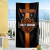 Serviette de plage Harley-Davidson Motos Texte Personnalisable Super Douce & Absorbante