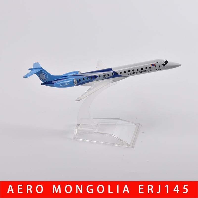 Jason Tutu Airplane Model 16cm Aero Mongolia Erj145 Plane Model Aircraft Model 1:400 Diecast Metal Airplanes Plane Toy Gift