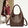 Handheld Shoulder Bag with Fashionable Crocodile Pattern Crossbody Bag for Women, Multi-color Bucket Bag